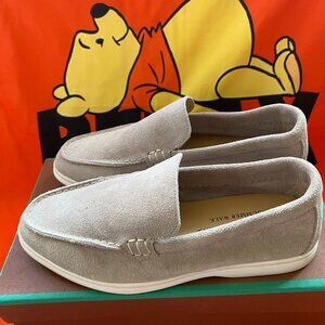 Loro Piana Summer Charms Walk grey men's loafers